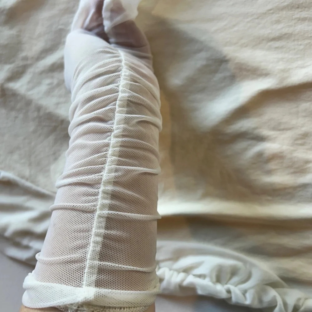 Free People Cream Sheer Sleeve Blouse - Picture 3 of 4